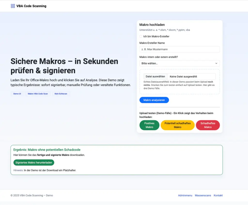 Unsere Software für die Prüfung von BSI Richtlinien - Link zum Testen findet sich unten.
