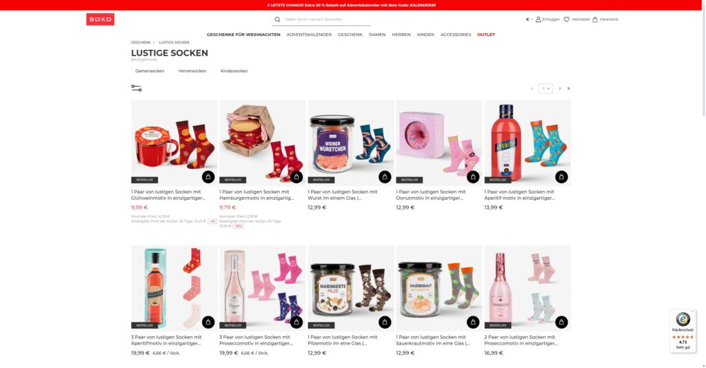 Bequeme und lustige Socken SOXO