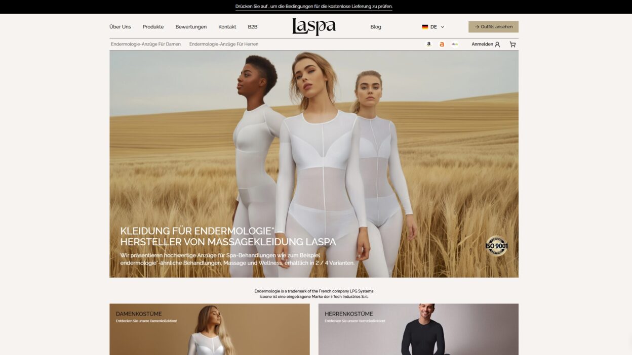 Kleidung für Endermologie LaSpa