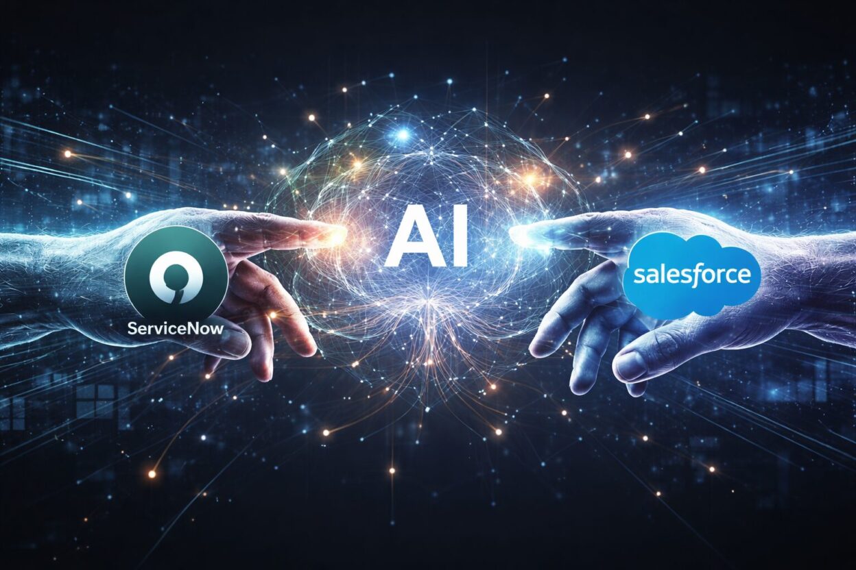 Verbindung von ServiceNow und Salesforce durch KI