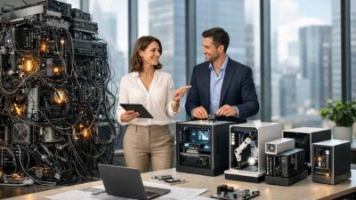 Professionelles Businessbild zum Thema eine KI statt vieler Spezialisten