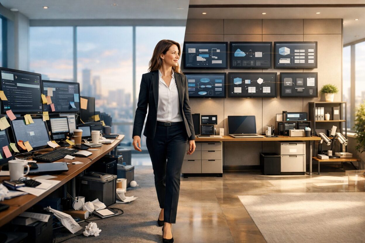Professionelles Businessbild zum Thema Prompt Engineering als Systemdenken