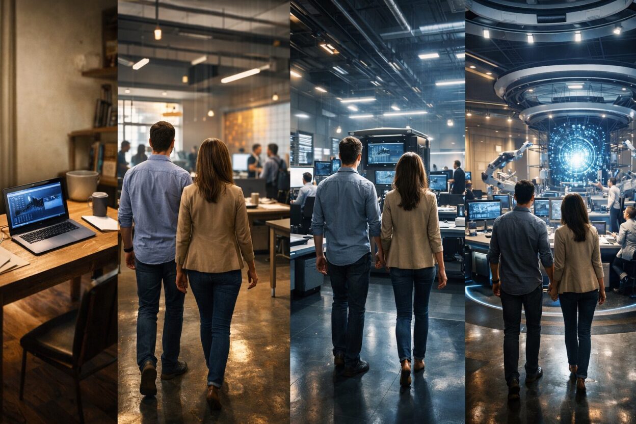 Professionelles Businessbild zum Thema von ChatGPT zur KI-Plattform