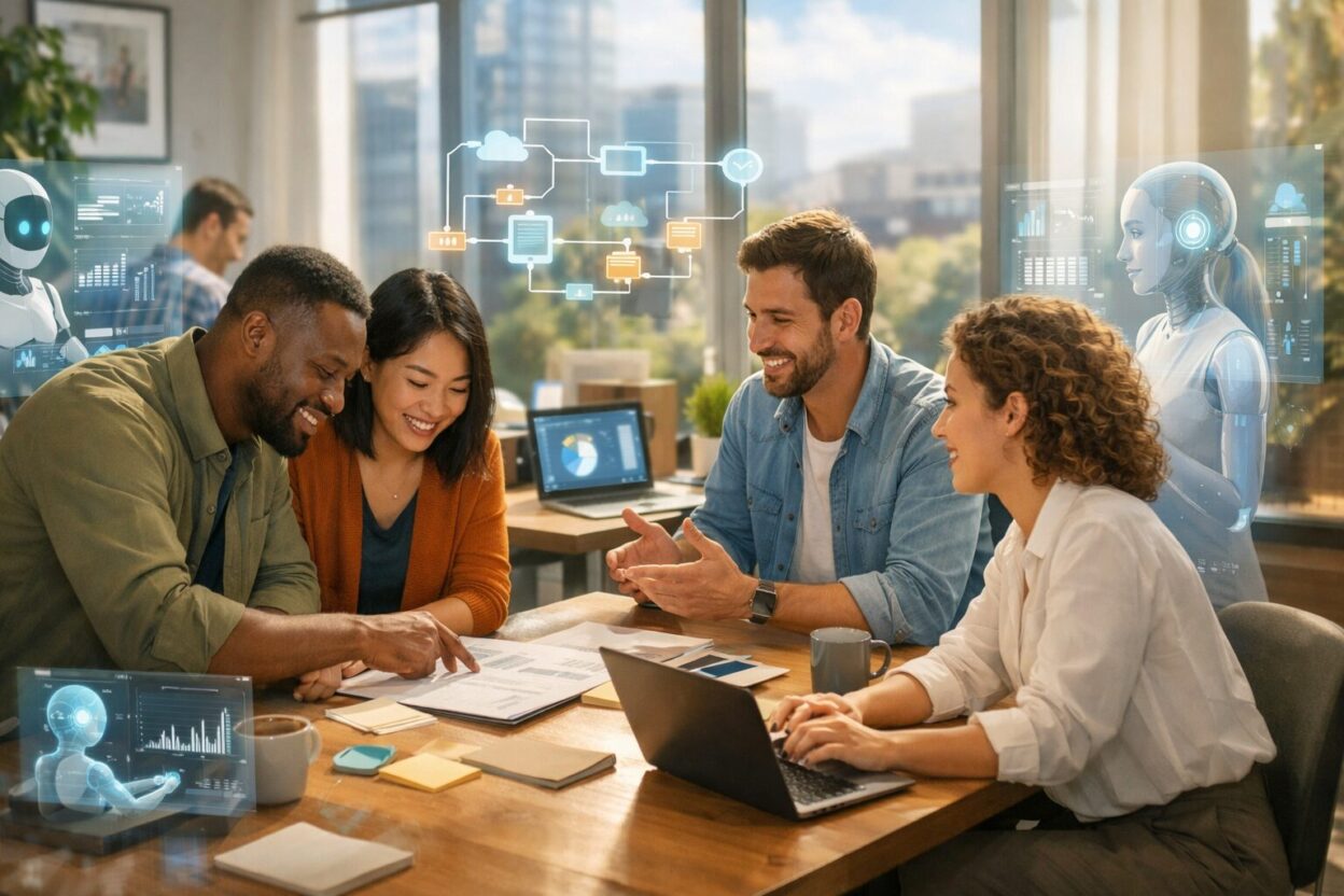Professionelles Businessbild zum Thema KI verändert Organisationen