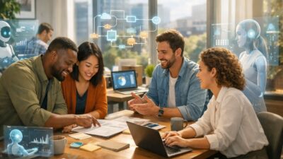 Professionelles Businessbild zum Thema KI verändert Organisationen