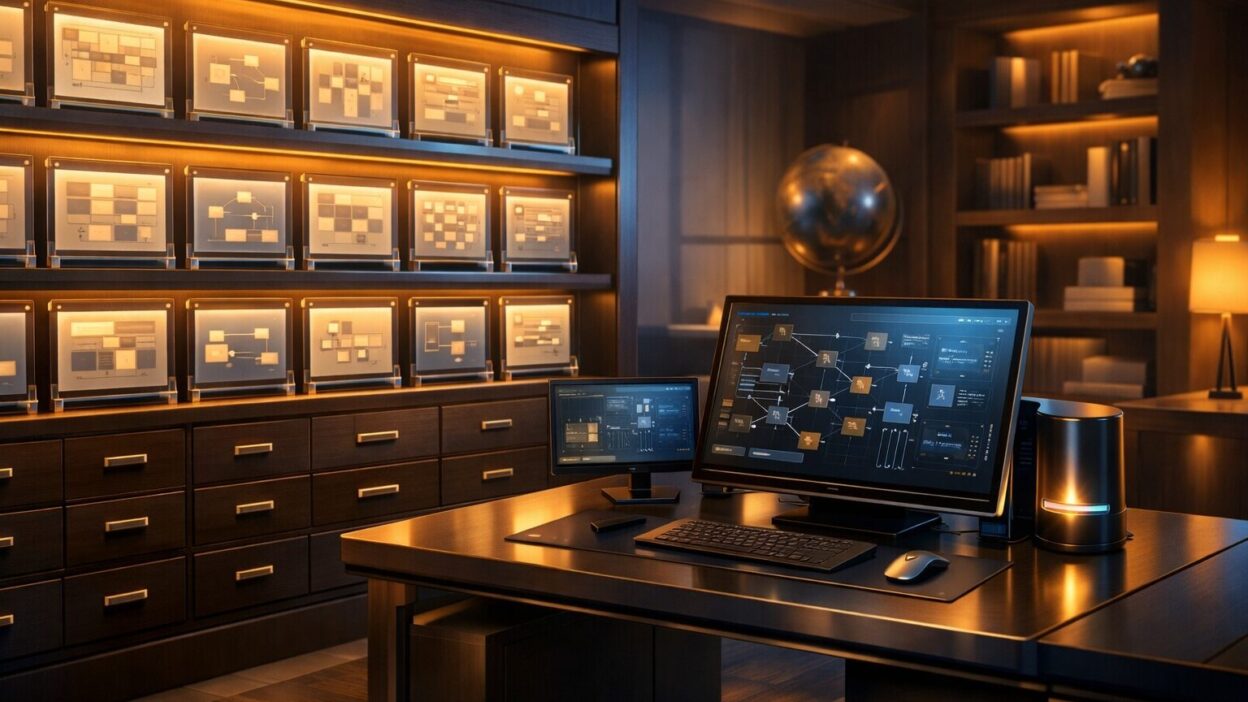 Professionelles Businessbild zum Thema Rule Registry für KI