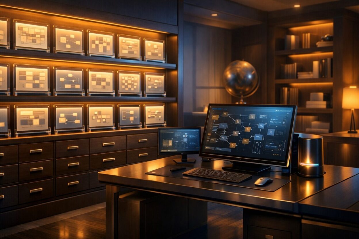 Professionelles Businessbild zum Thema Rule Registry für KI
