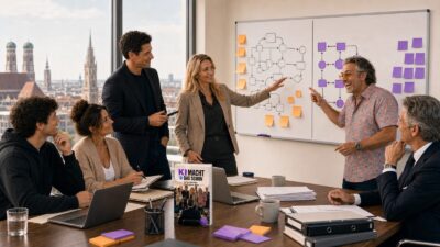 Team gestaltet in einem Workshop den Wandel durch künstliche Intelligenz