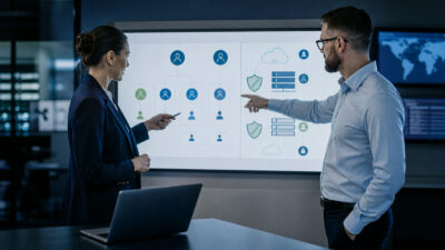 Professionelle Business-Szene zum Thema „C5-Kundenkontrollen prüfen: Welche Pflichten beim Cloud-Kunden bleiben“