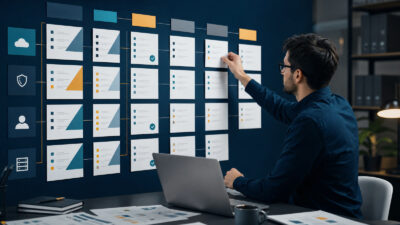 Professionelle Business-Szene zum Thema „Cloud-Unterlagen automatisch prüfen: Von fünf PDFs zur priorisierten To-do-Liste“