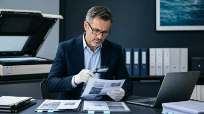 Professionelle Business-Szene zum Thema „BSI Check Tool: PDF-Dokumente gegen IT-Grundschutz-Anforderungen prüfen“
