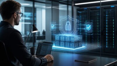 Professionelle Darstellung zum Thema Container Registry absichern