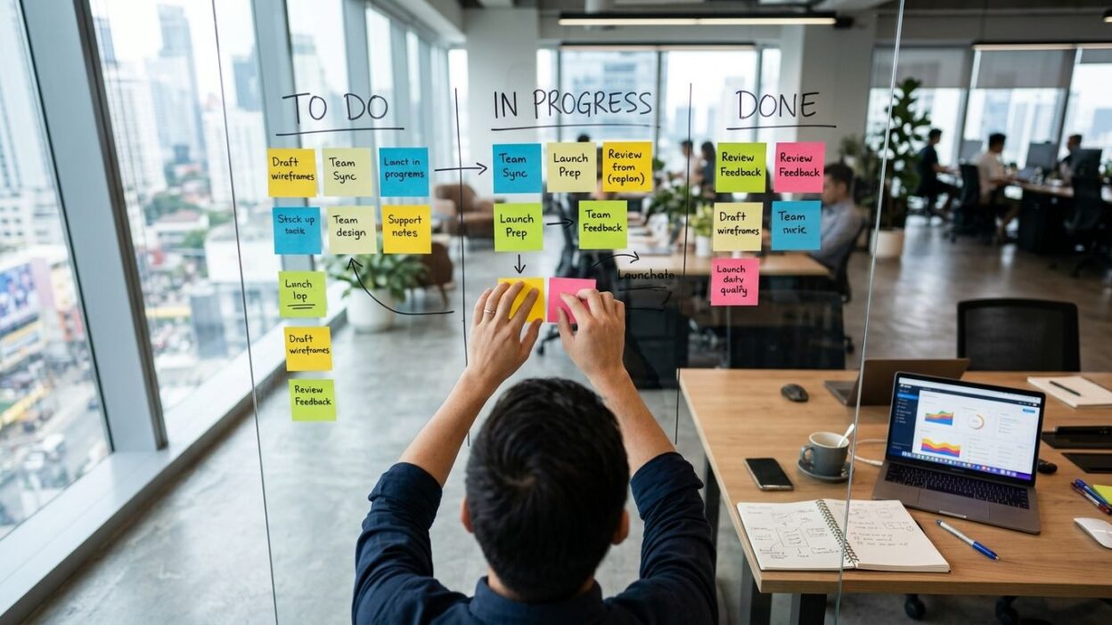 Agile Coach begleitet ein IT-Team bei der Transformation