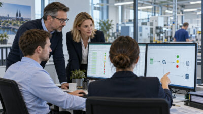 Mittelständisches Unternehmen bei der sicheren Prüfung von Makro Tool Mittelstand