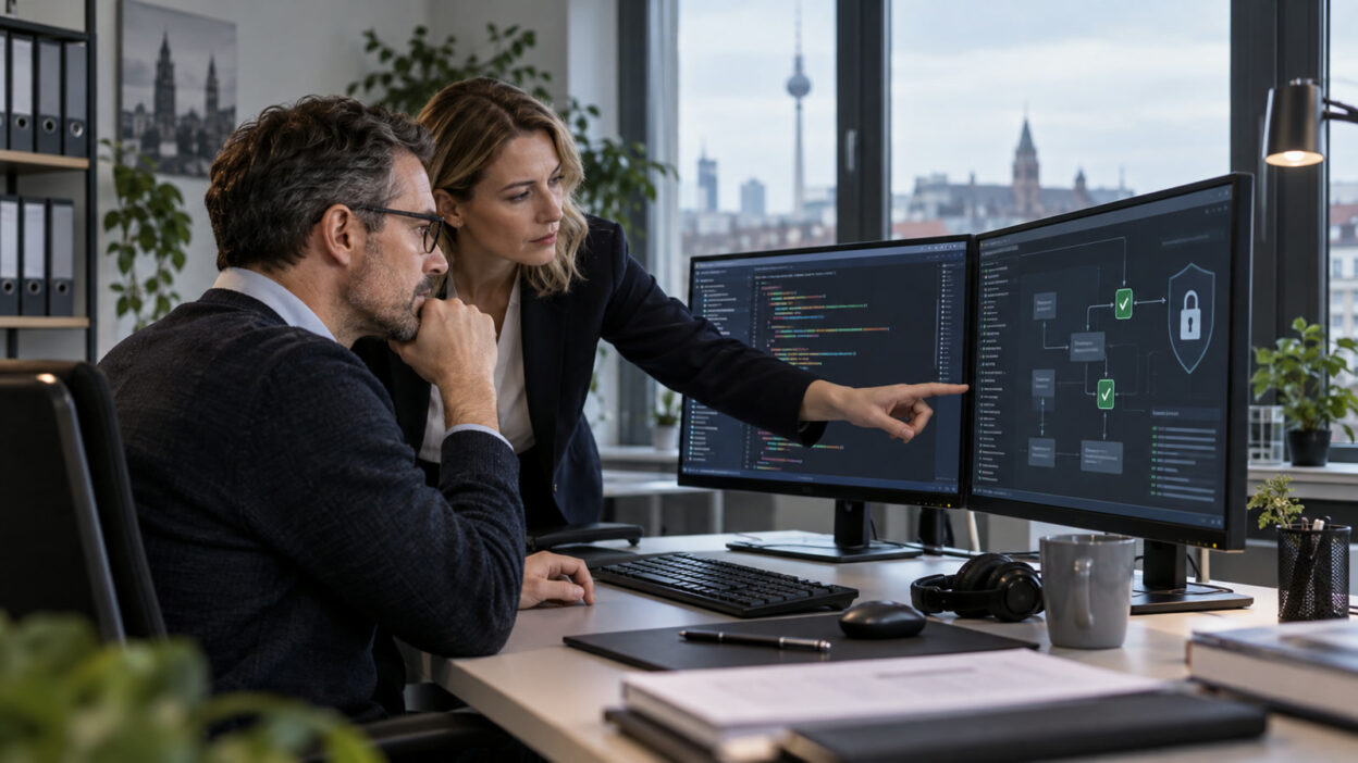 Mittelständisches Unternehmen bei der sicheren Prüfung von VBA Sicherheit KMU