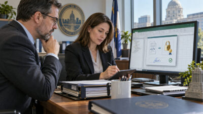 Business-Szene zu VBA Makros Stadtverwaltung in einer sicheren Organisation