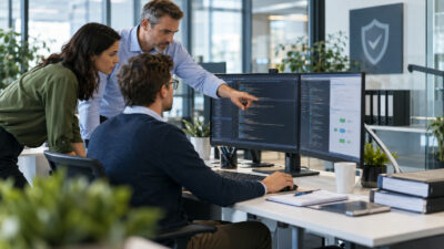 Business-Szene zu Makro Tool VBA Python PowerShell und sicherer Prüfung von Office-Makros