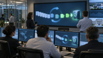 Business-Szene zu Makro Resilienz Behörden mit sicherer Prüfung digitaler Automationen